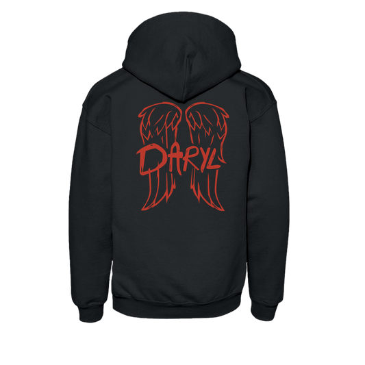 The Walking Dead Wings Sketch Kids Hooded Sweatshirt-0