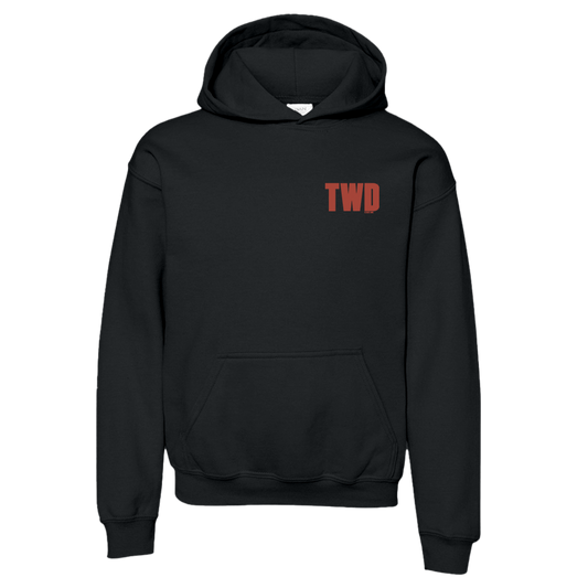 The Walking Dead Wings Sketch Kids Hooded Sweatshirt-2