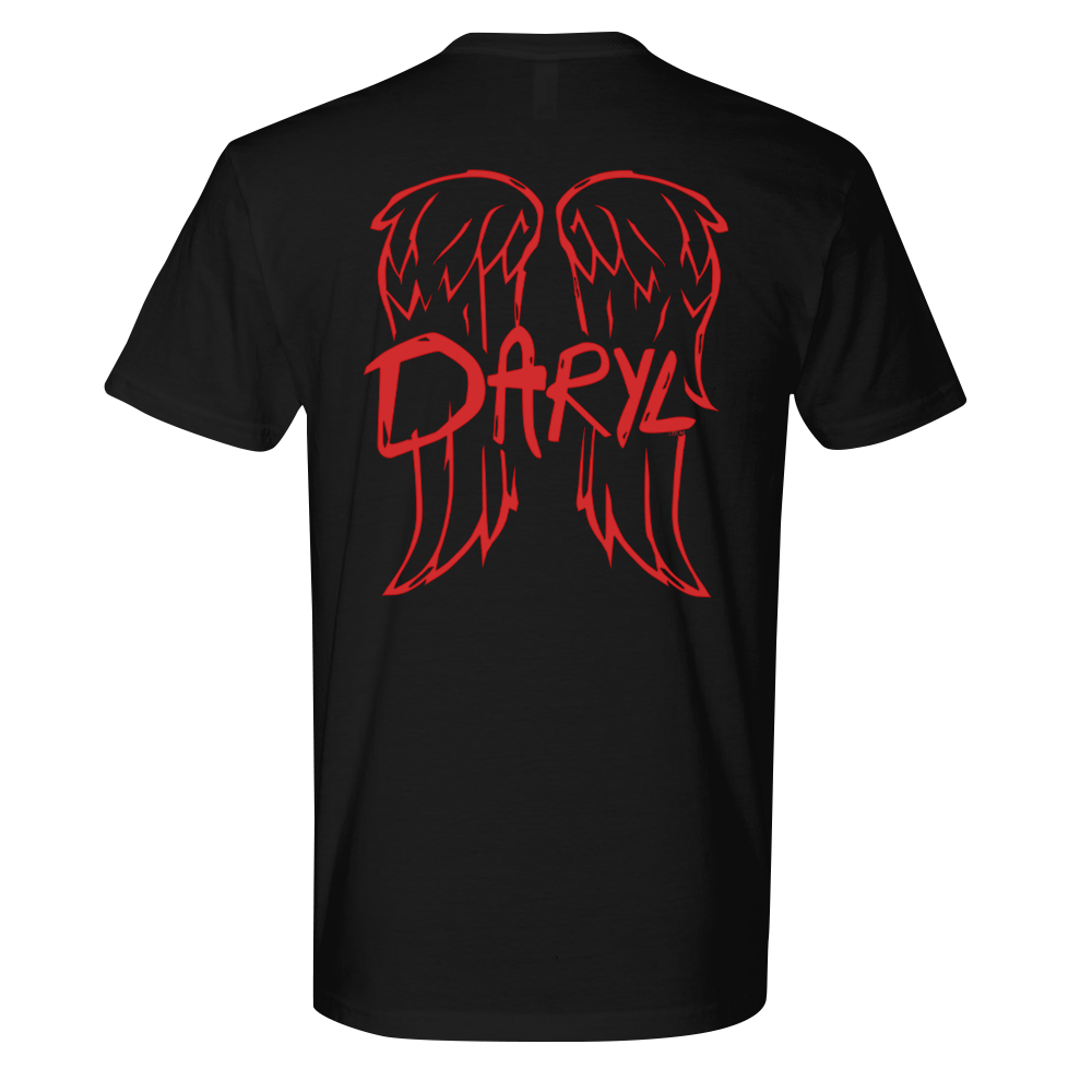 The Walking Dead Daryl Wings Sketch Adult Short Sleeve T-Shirt