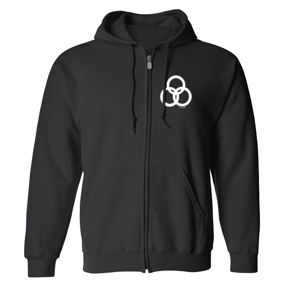 Sweatshirt with circle zipper sales