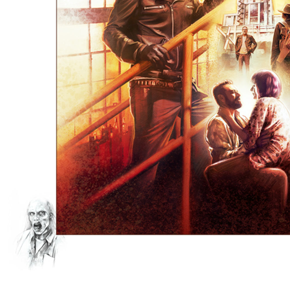 The Walking Dead Negan & Lucille Remarked Watercolor Giclee by Brian Rood