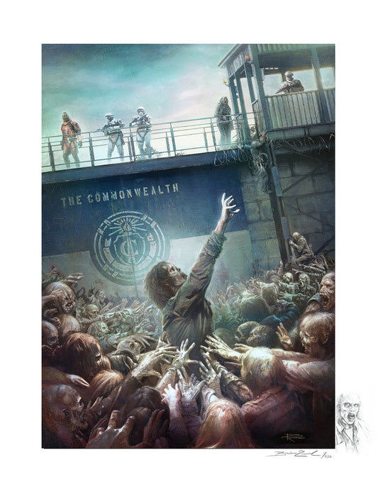 The Walking Dead  "The Breach" Watercolor Giclee by Brian Rood-1