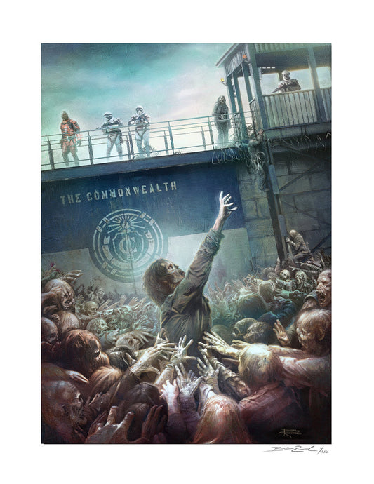 The Walking Dead  "The Breach" Watercolor Giclee by Brian Rood-0