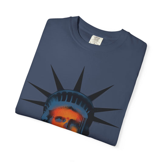 Dead City Liberty Graffiti Skull T-shirt-2