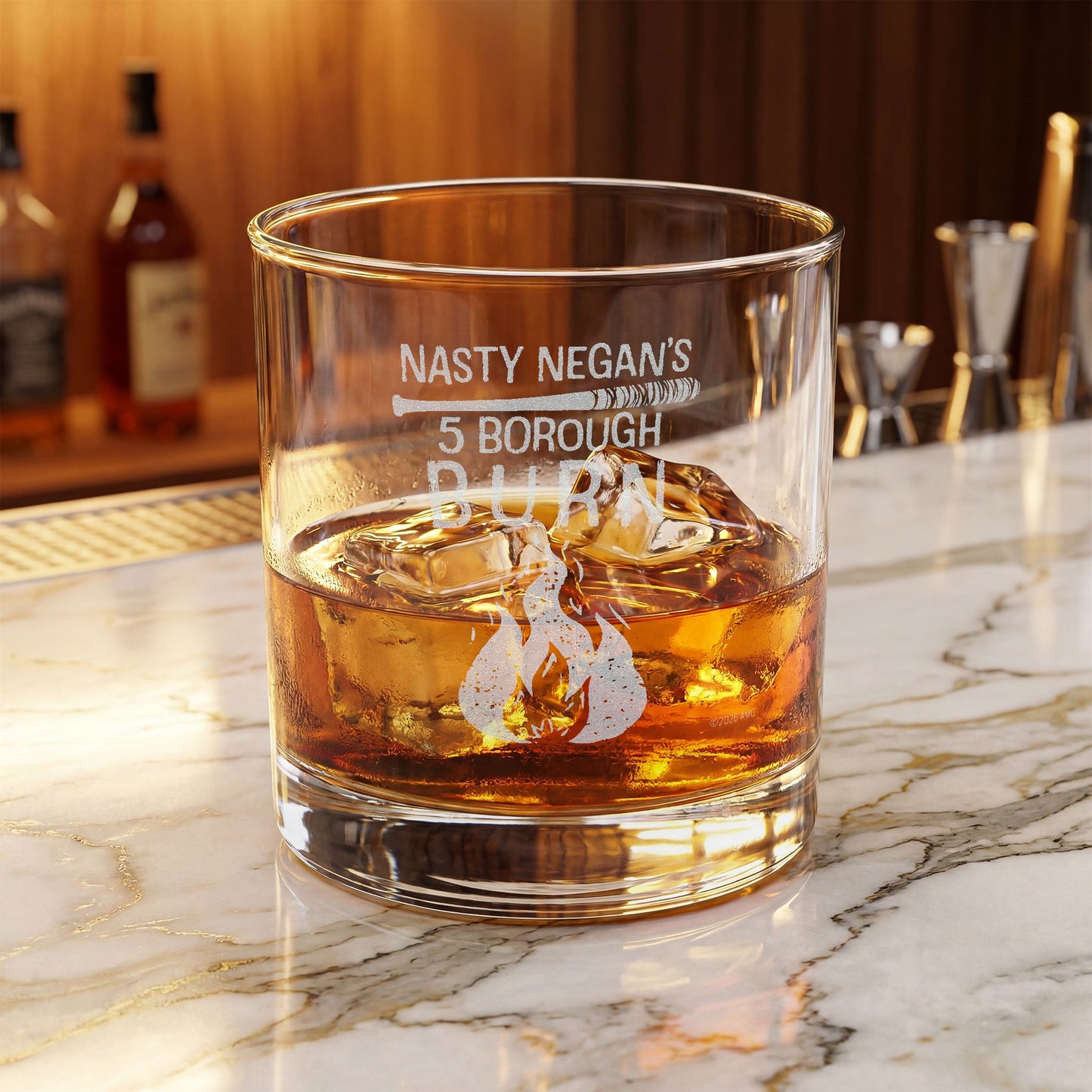 Dead City Negan's 5 Borough Burn Rocks Glass