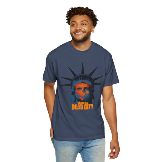 Dead City Liberty Graffiti Skull T-shirt-1