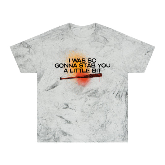 Dead City Negan Stab You Marbled Wash T-shirt-0