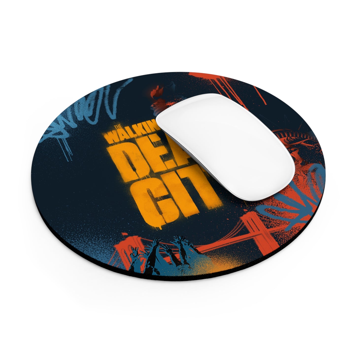 Dead City Statue of Liberty Round Mousepad
