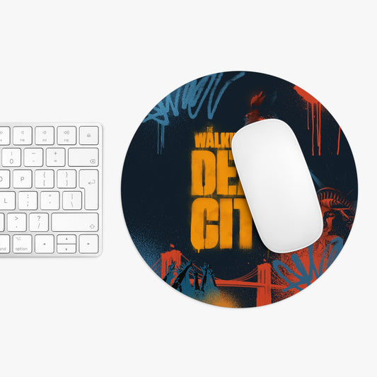 Dead City Statue of Liberty Round Mousepad-1