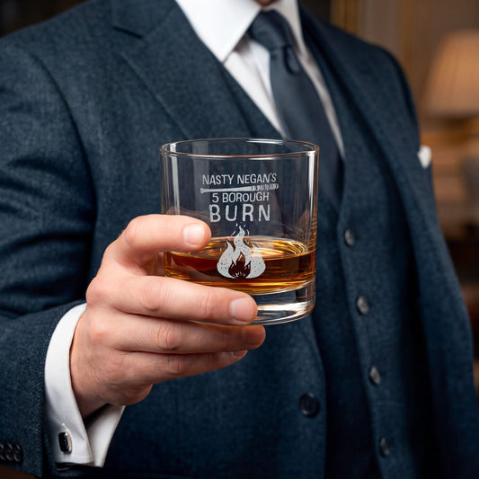 Dead City Negan's 5 Borough Burn Rocks Glass-1