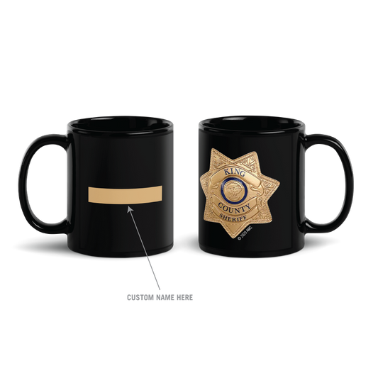 The Walking Dead Personalized Sheriff's Badge Black Mug-0
