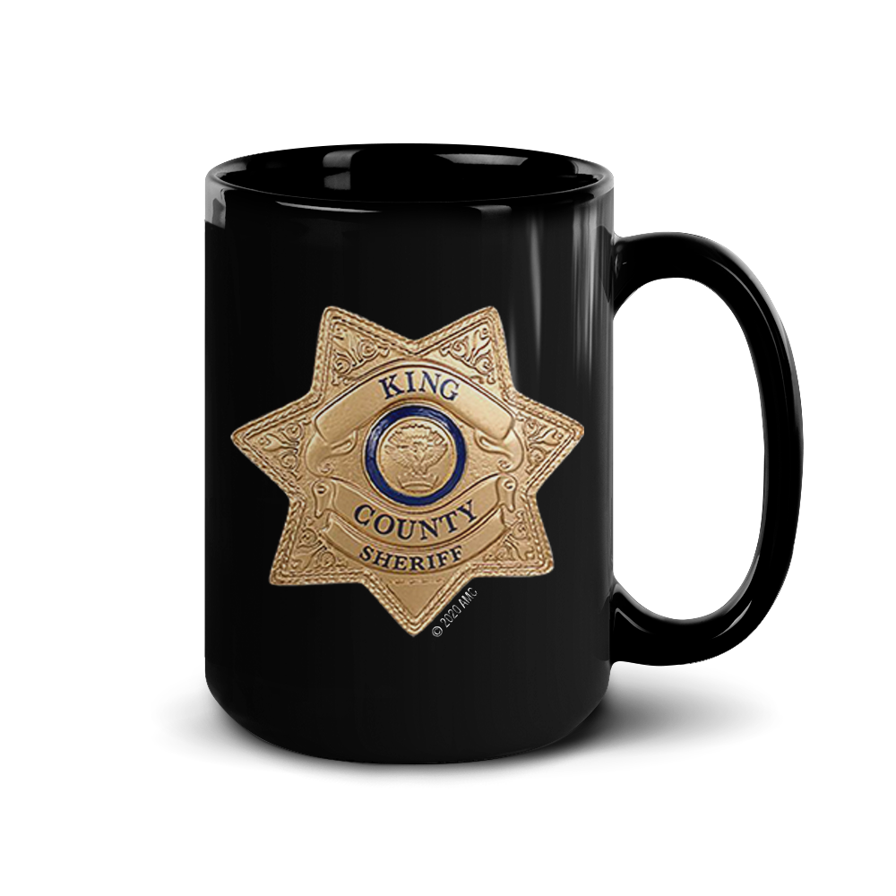 The Walking Dead Personalized Sheriff's Badge Black Mug