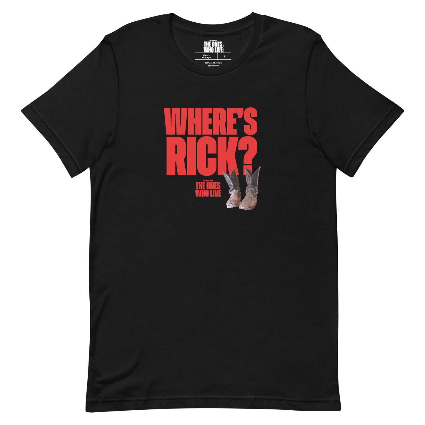 The Walking Dead: The Ones Who Live Where's Rick? Boots Adult T-shirt