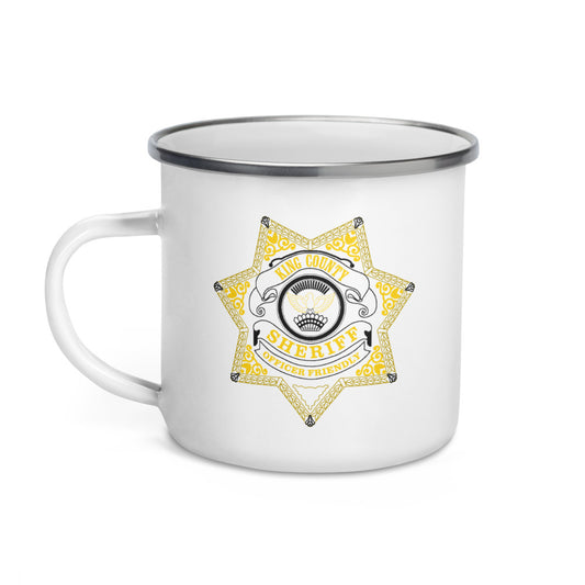 The Walking Dead Enamel Mug 15th Anniversary 'Officer Friendly' Badge-0
