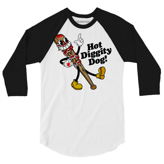 The Walking Dead Raglan Shirt 15th Anniversary Hot Diggity Dog-0