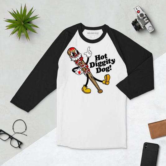 The Walking Dead Raglan Shirt 15th Anniversary Hot Diggity Dog-2
