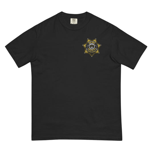 The Walking Dead Comfort Colors T-Shirt 15th Anniversary 'Officer Friendly' Badge-0