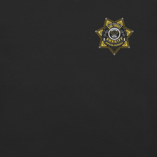 The Walking Dead Comfort Colors T-Shirt 15th Anniversary 'Officer Friendly' Badge-1