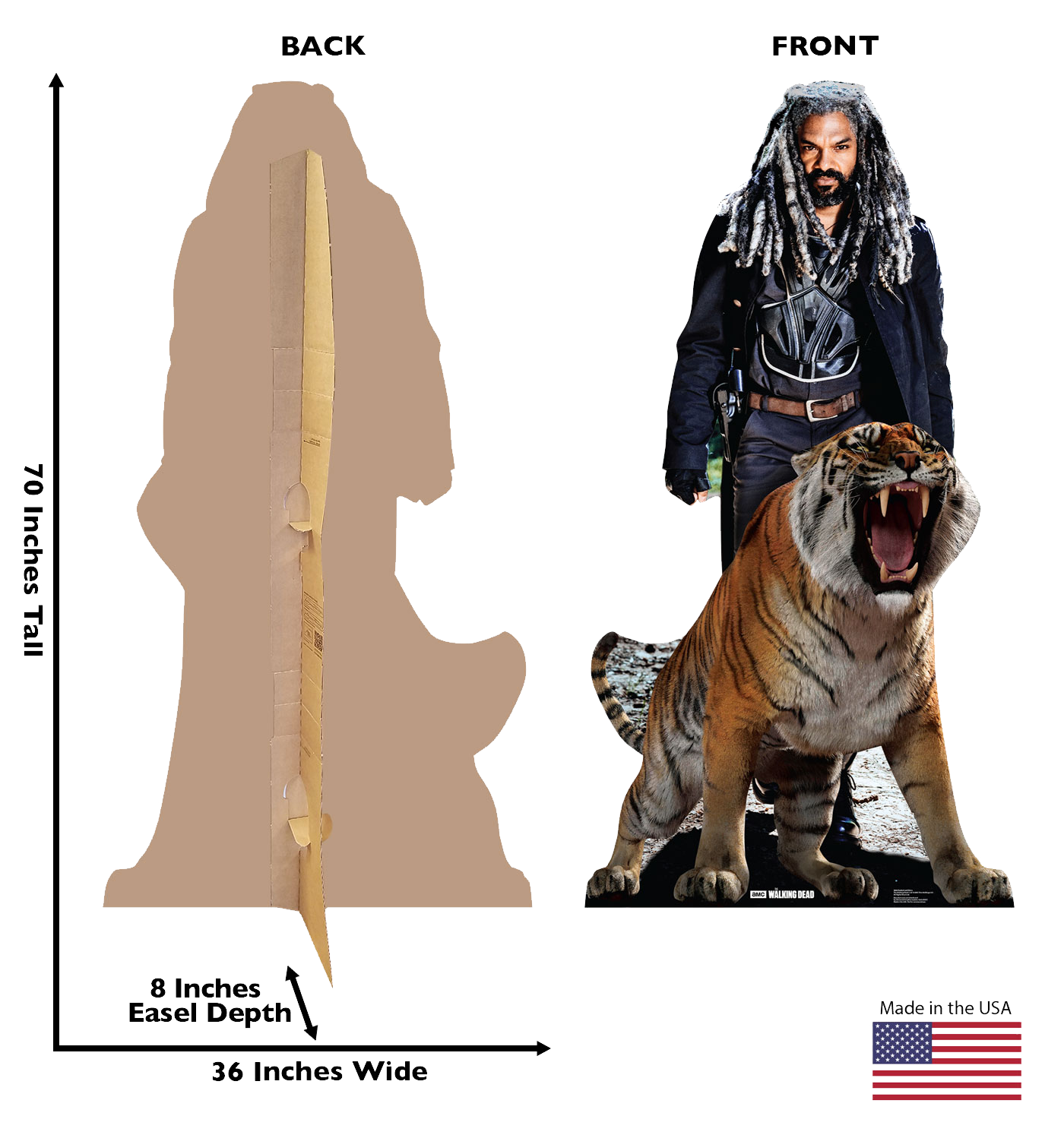 The Walking Dead Ezekiel and Shiva Cardboard Cut Out Standee-2