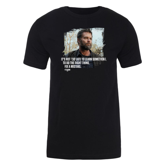 Fear The Walking Dead John Not Too Late Adult Short Sleeve T-Shirt-0