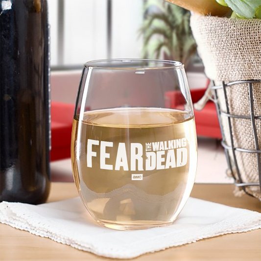 Fear The Walking Dead Season 6 Logo Laser Engraved Stemless Wine Glass-0