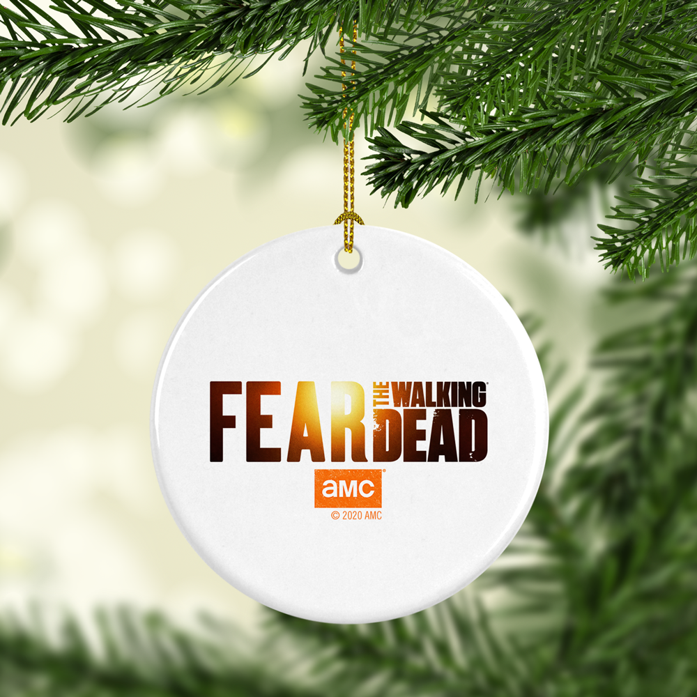 Fear The Walking Dead Season 6 Art Logo Double-Sided Ornament-1