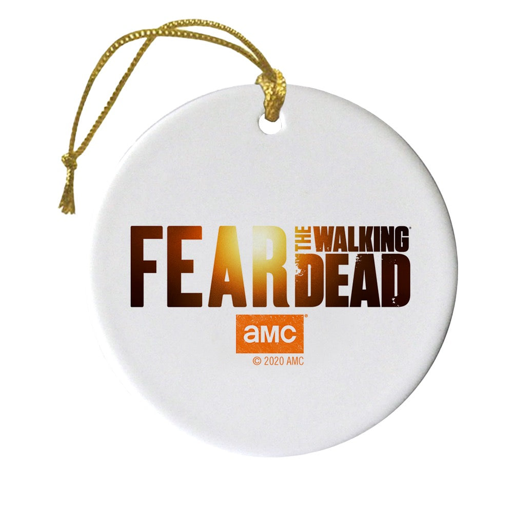 Fear The Walking Dead Season 6 Art Logo Double-Sided Ornament-0