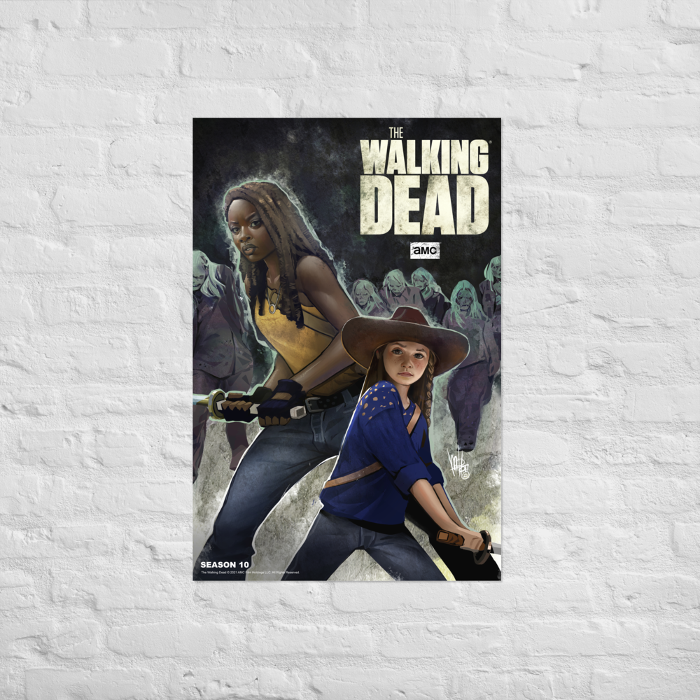 11 Weeks of TWD – Season 10 by Mel Milton Premium Satin Poster – The  Walking Dead Shop