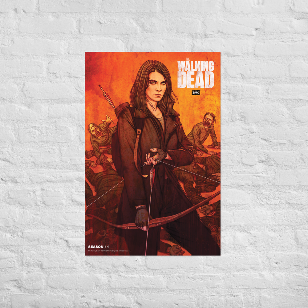 11 Weeks of TWD – Season 11 by Jenny Frison Premium Satin Poster