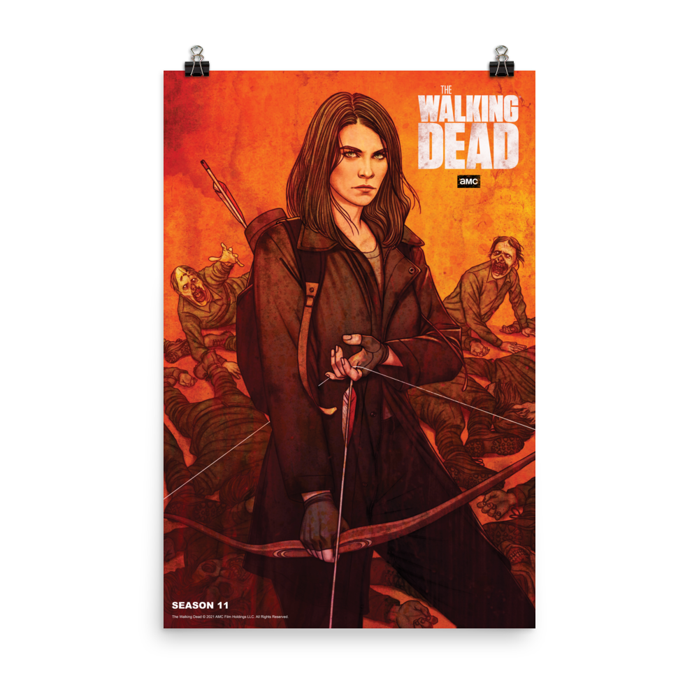 11 Weeks of TWD – Season 11 by Jenny Frison Premium Satin Poster