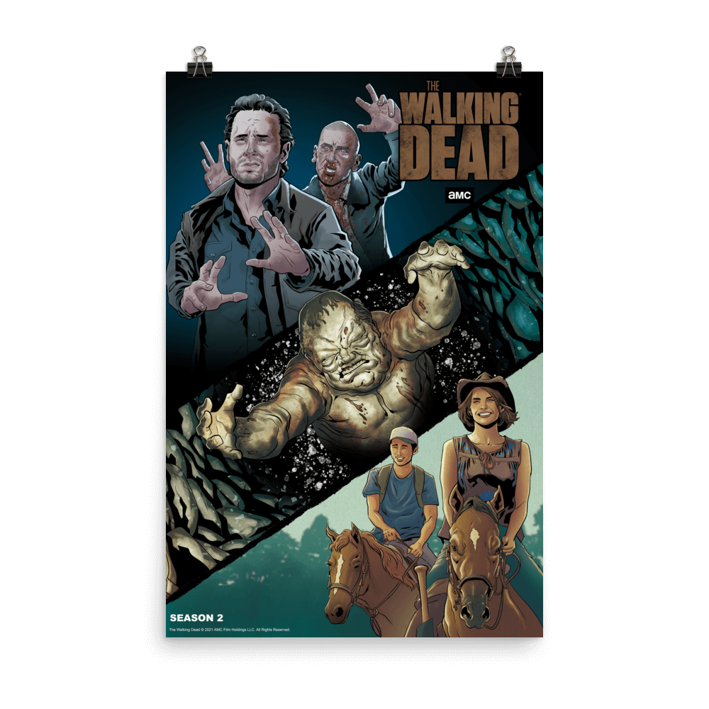 11 Weeks of TWD – Season 2 by Will Sliney & Dee Cunniffe Premium Satin Poster-0