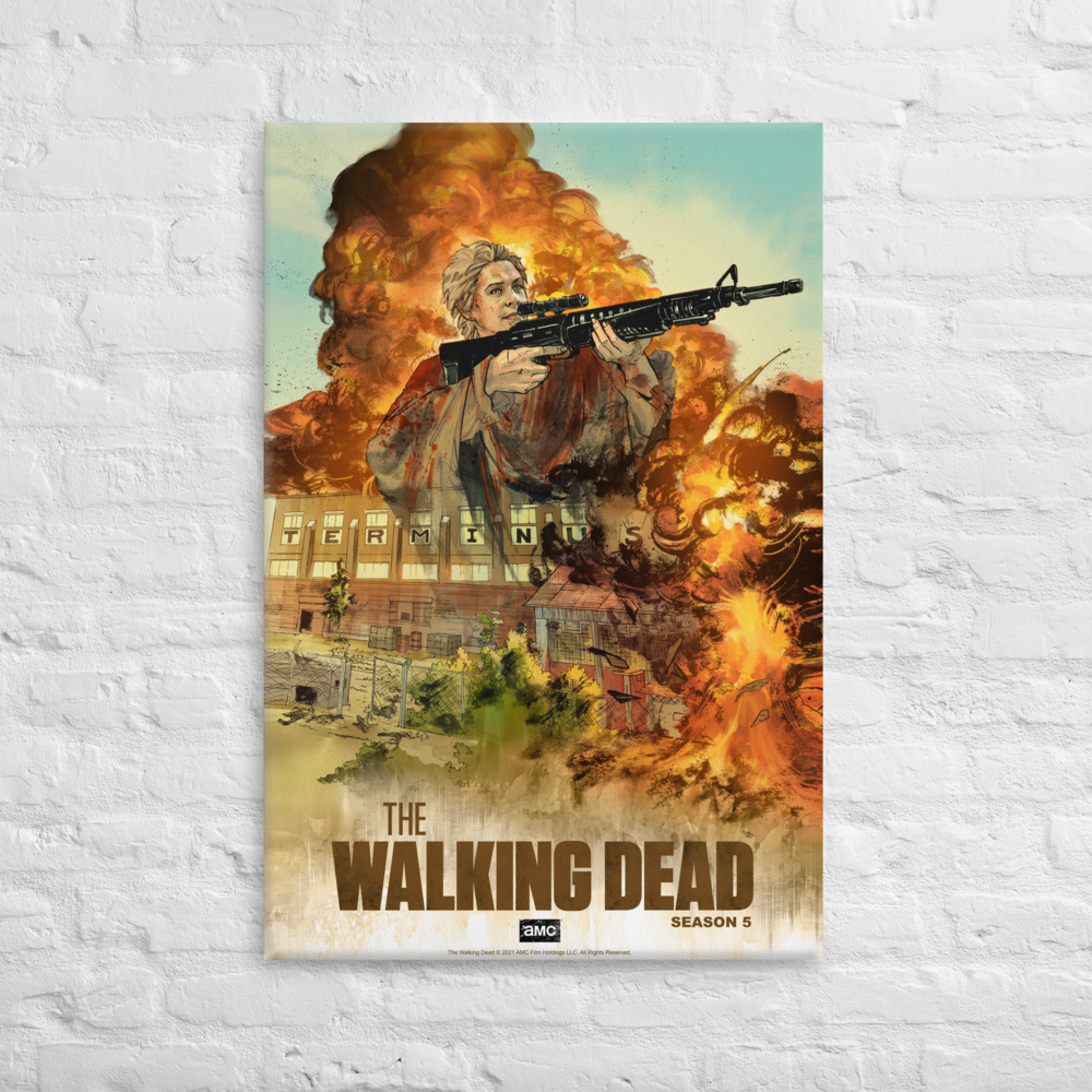 The Walking Dead 11 Weeks of TWD – Season 5 by Ariela Kristantina and Bryan Valenza Premium Gallery Wrapped Canvas