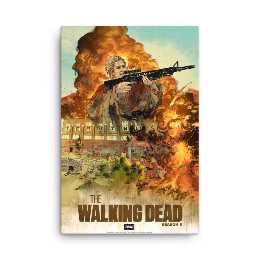 The Walking Dead 11 Weeks of TWD – Season 5 by Ariela Kristantina and Bryan Valenza Premium Gallery Wrapped Canvas