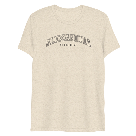 The Walking Dead Alexandria Collegiate Adult Tri-Blend T-Shirt-0