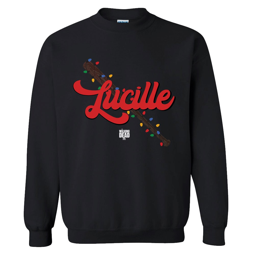 The Walking Dead Lucille Christmas Bat Fleece Crewneck Sweatshirt