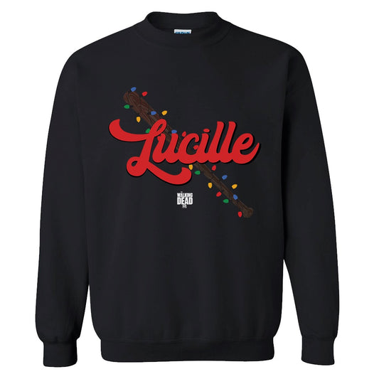 The Walking Dead Lucille Christmas Bat Fleece Crewneck Sweatshirt-0