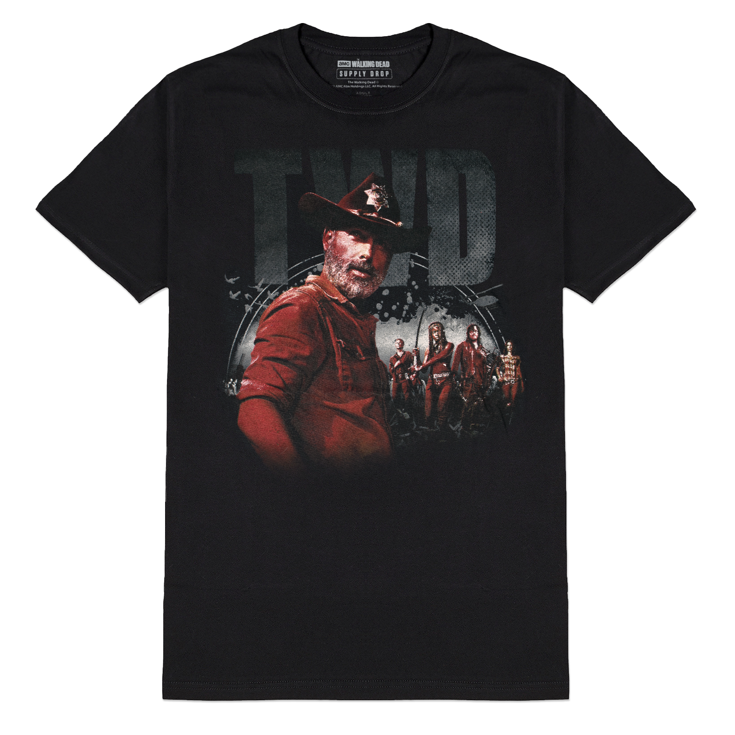 The Walking Dead Rick Grimes and Gang T-Shirt-0