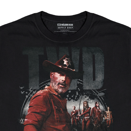 Walking Dead Heroes Skull Montage Rick Darryl Adult Mens T Tee Shirt 09-909  - Fearless Apparel