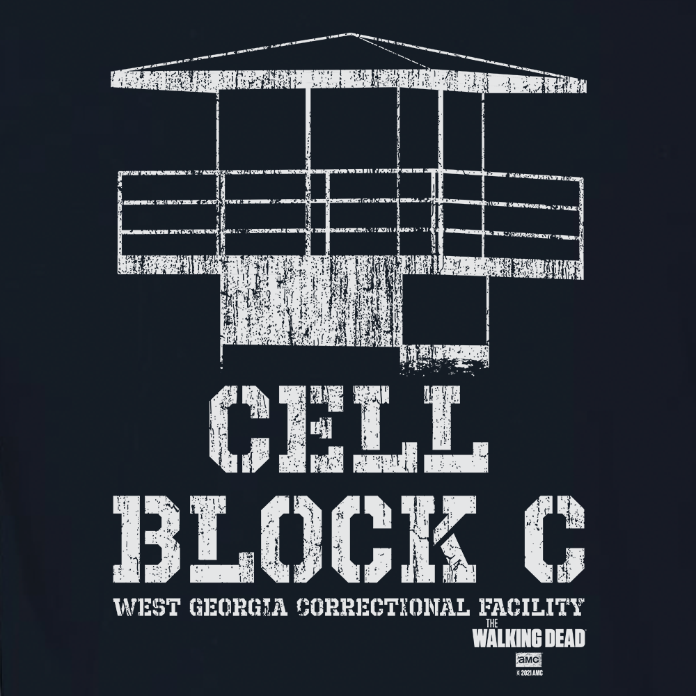 The Walking Dead Cell Block C Adult Short Sleeve T-Shirt