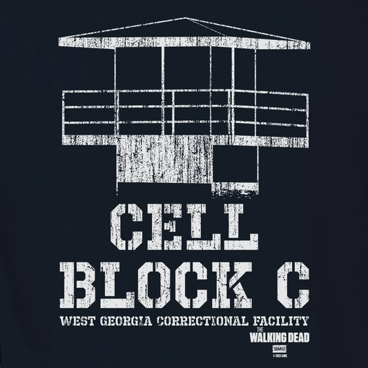 The Walking Dead Cell Block C Adult Short Sleeve T-Shirt-2