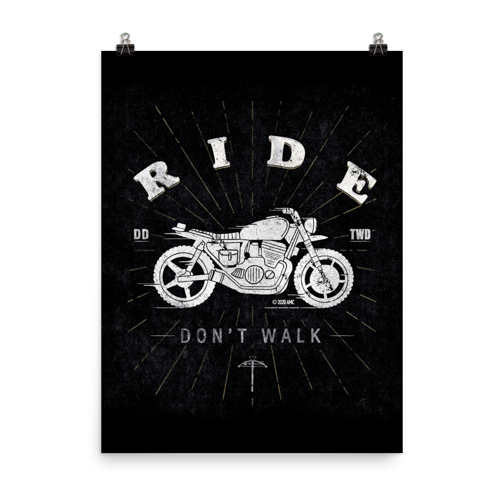 The Walking Dead Daryl Ride Don't Walk Premium Satin Poster-0