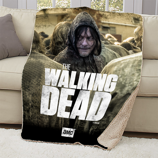 The Walking Dead Daryl Season 10 Sherpa Blanket-1