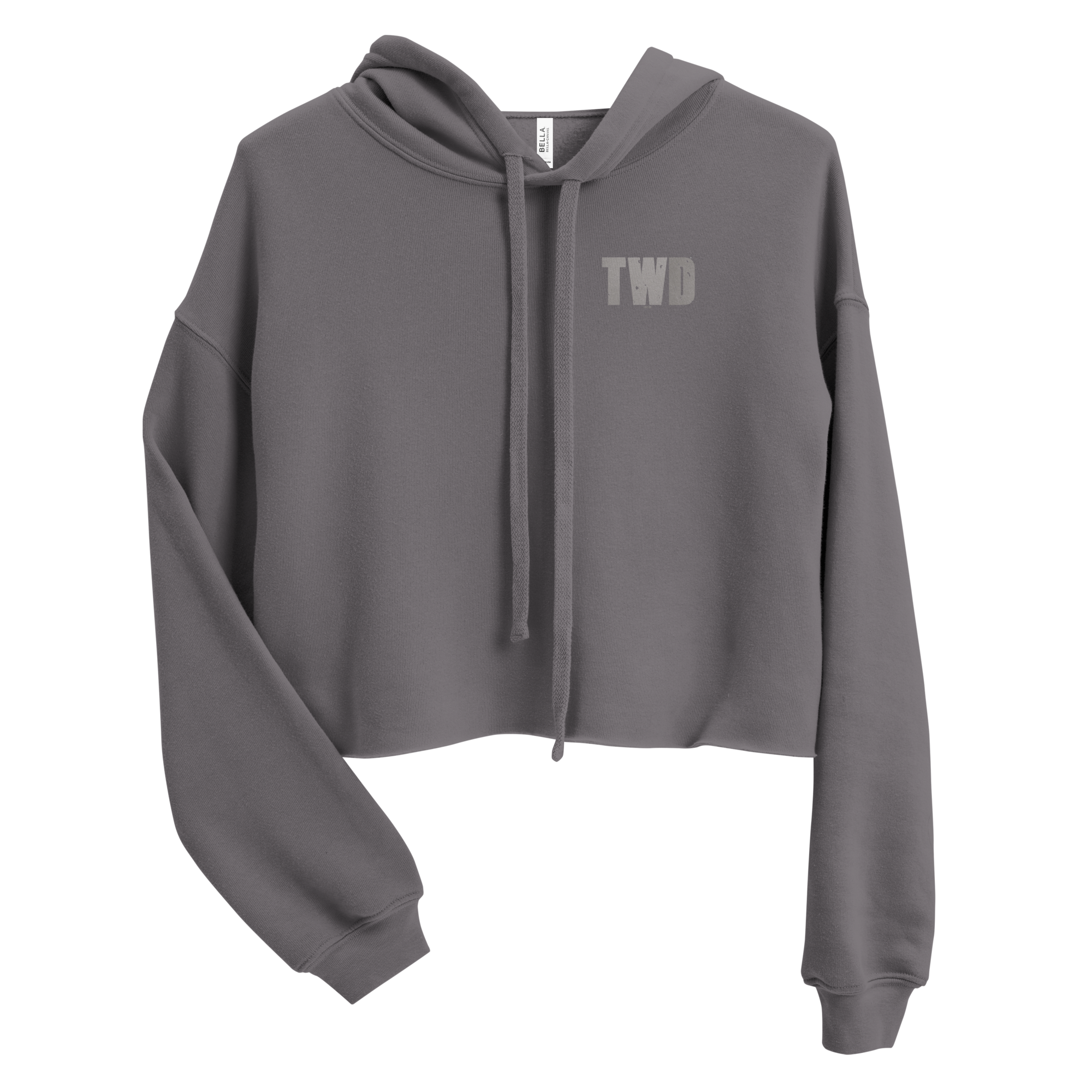 The Walking Dead Daryl's Wings Women's Fleece Crop Hooded Sweatshirt-2