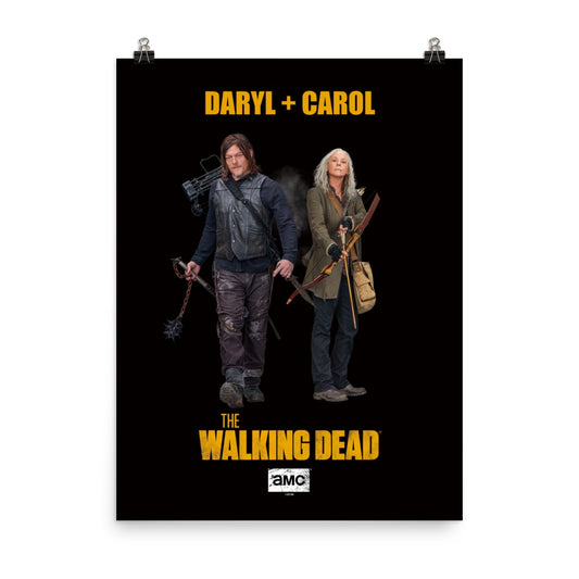 The Walking Dead Daryl + Carol Premium Satin Poster-0
