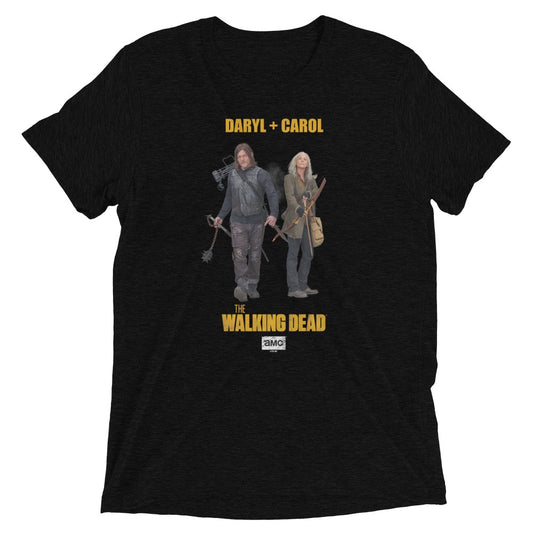 The Walking Dead Daryl + Carol Adult Tri-Blend T-Shirt-0