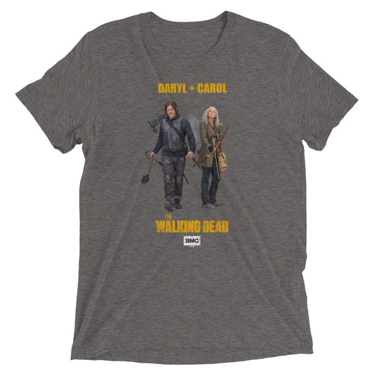 The Walking Dead Daryl + Carol Adult Tri-Blend T-Shirt-2