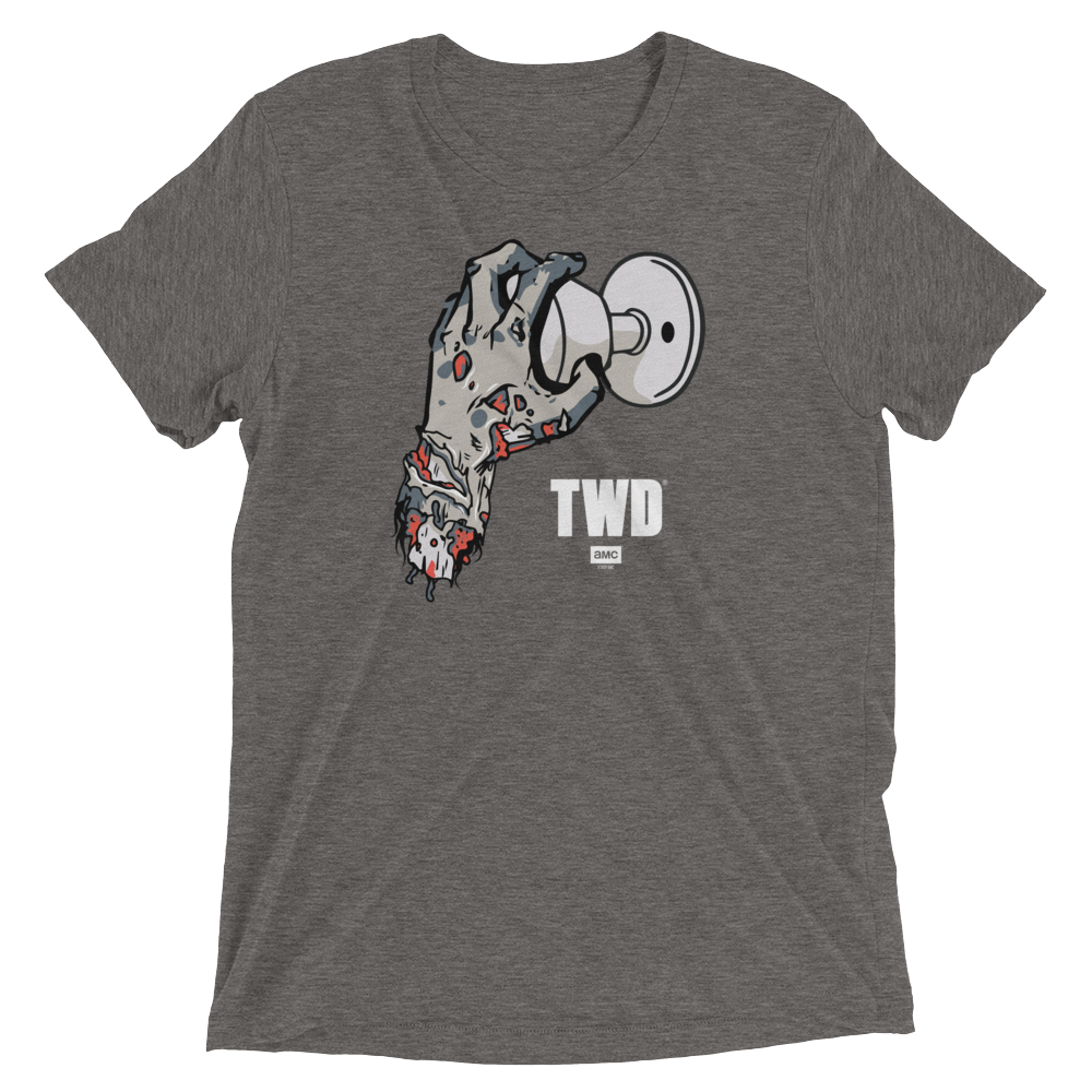 The Walking Dead Doorknob Adult Tri-Blend T-Shirt
