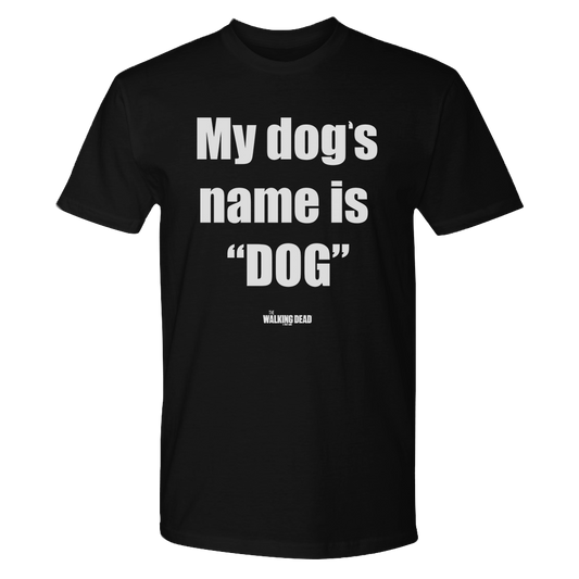 The Walking Dead My Dog's Name Adult Short Sleeve T-Shirt-0