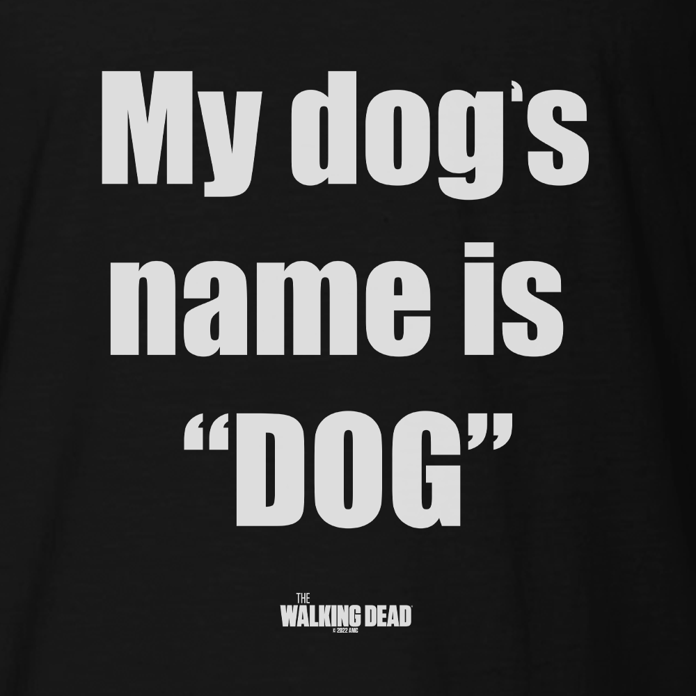 The Walking Dead My Dog's Name Adult Short Sleeve T-Shirt-1