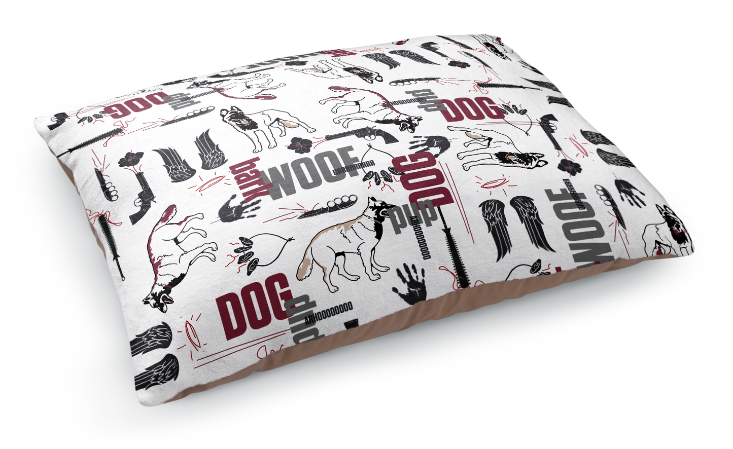 The Walking Dead Dog Pattern Pet Bed